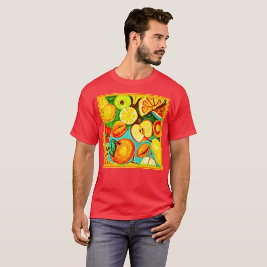 Fruitpatroon. Bestel nu T-shirt (Voorkant volledig)