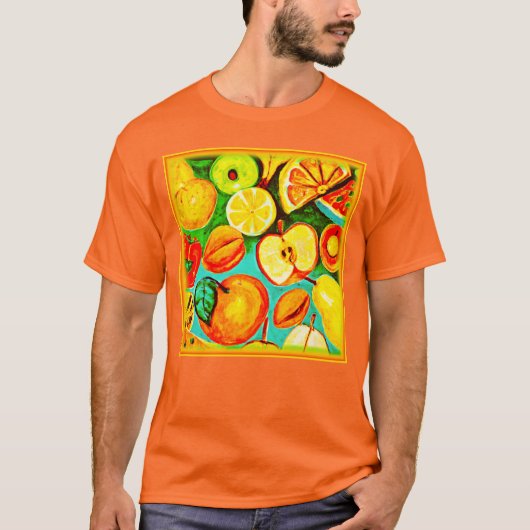 Fruitpatroon. Bestel nu T-shirt (Voorkant)