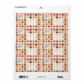  fruitpatroon etiket (Full Sheet)