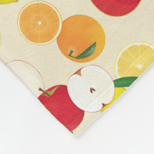 Fruitpatroon Fleece Deken