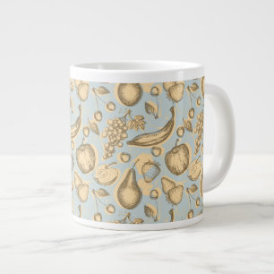 fruitpatroon grote koffiekop