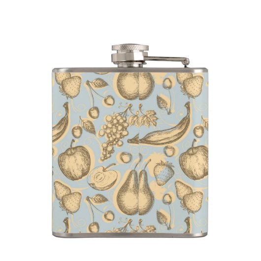  fruitpatroon heupfles (Achterkant)