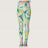Fruitpatroon  |  Levendig Citrus Leggings (Voorkant)