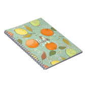 Fruitpatroon met citroenen, sinaasappels notitieboek (Rechterzijde)