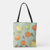 Fruitpatroon met citroenen, sinaasappels tote bag (Achterkant)