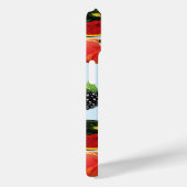 fruitpatroon op blauwe achtergrond Case-Mate iPhone case (Achterkant / Rechts)