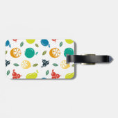 Fruitpatroon, Plum, Sinaasappel, Citroen, Pear, Ap Bagagelabel (Achterkant horizontaal)