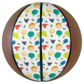 Fruitpatroon, Plum, Sinaasappel, Citroen, Pear, Ap Basketbal (Verticaal)