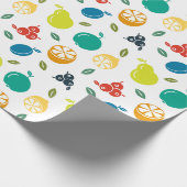 Fruitpatroon, Plum, Sinaasappel, Citroen, Pear, Ap Cadeaupapier (Hoek)