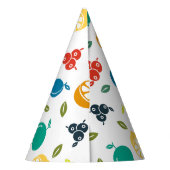 Fruitpatroon, Plum, Sinaasappel, Citroen, Pear, Ap Feesthoedjes (Achterkant)