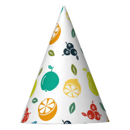 Fruitpatroon, Plum, Sinaasappel, Citroen, Pear, Ap Feesthoedjes