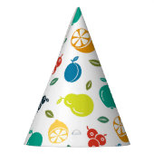 Fruitpatroon, Plum, Sinaasappel, Citroen, Pear, Ap Feesthoedjes (Links)