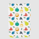 Fruitpatroon, Plum, Sinaasappel, Citroen, Pear, Ap Golfhanddoek (Voorkant)