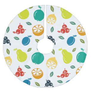 Fruitpatroon, Plum, Sinaasappel, Citroen, Pear, Ap Kerstboom Rok