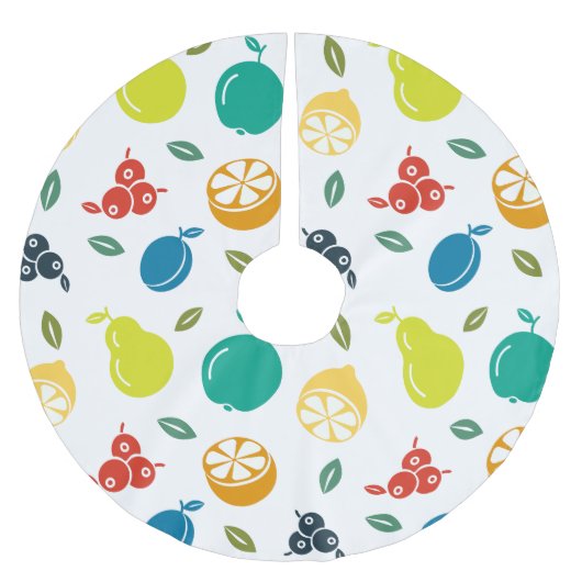 Fruitpatroon, Plum, Sinaasappel, Citroen, Pear, Ap Kerstboom Rok (Voorkant)