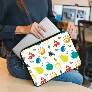 Fruitpatroon, Plum, Sinaasappel, Citroen, Pear, Ap Laptop Sleeve