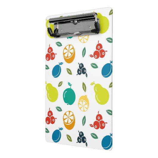 Fruitpatroon, Plum, Sinaasappel, Citroen, Pear, Ap Mini Klembord (Angled2)