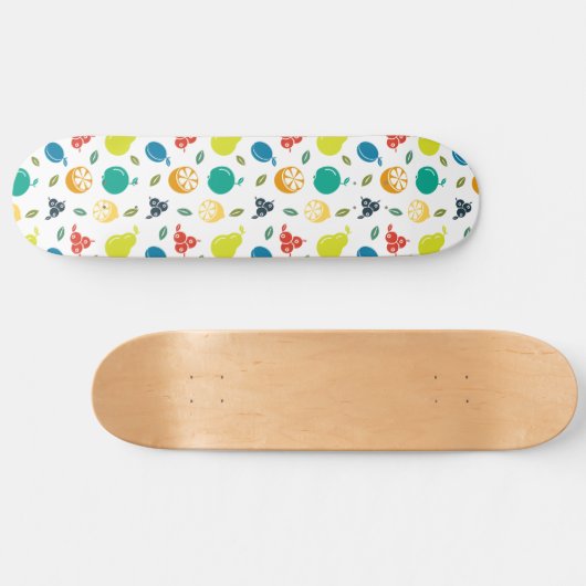 Fruitpatroon, Plum, Sinaasappel, Citroen, Pear, Ap Persoonlijk Skateboard (Horizontaal)