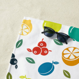 Fruitpatroon, Plum, Sinaasappel, Citroen, Pear, Ap Strandlaken