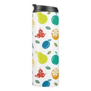 Fruitpatroon, Plum, Sinaasappel, Citroen, Pear, Ap Thermosbeker