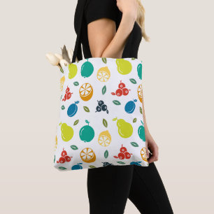 Fruitpatroon, Plum, Sinaasappel, Citroen, Pear, Ap Tote Bag