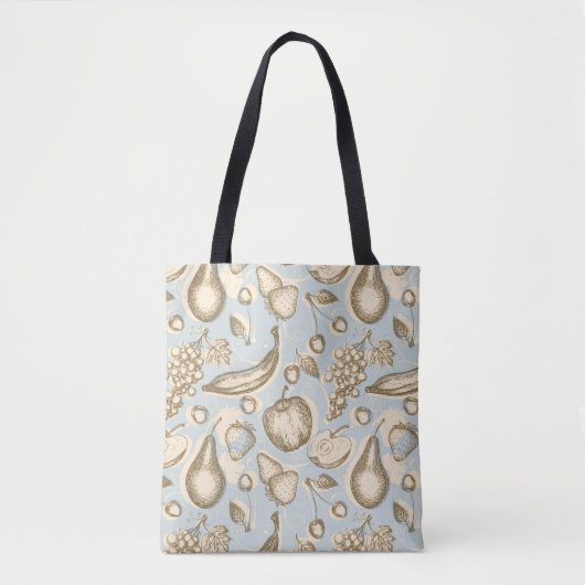  fruitpatroon tote bag (Voorkant)