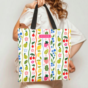 Fruitpatroon Voedsel Zomer Elegant Stijlvol Tote Bag