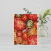 Fruitplakjes naadloze patronen folie feestdagen briefkaart (Staand Voorkant)