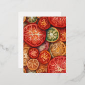 Fruitplakjes naadloze patronen folie feestdagen briefkaart (Voorkant / Achterkant)