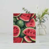 Fruitplakjes naadloze patronen folie feestdagen briefkaart (Staand Voorkant)