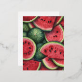 Fruitplakjes naadloze patronen folie feestdagen briefkaart (Voorkant / Achterkant)