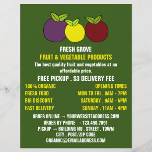 Fruitpruimen, Reclame voor groenteboeren Flyer