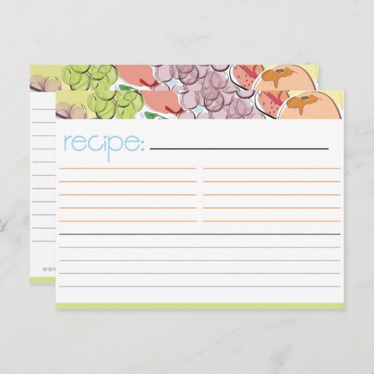 Fruitrecept Kaart (Voorkant / Achterkant)