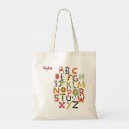 Fruits and Veggies Alphabet - Healthy Food Tote Bag