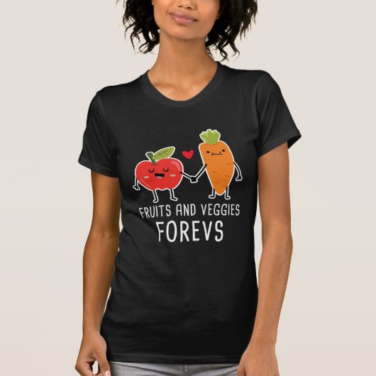 Fruits and Veggies Forevs Vegan Nutrition Veggie T-shirt (Voorkant)
