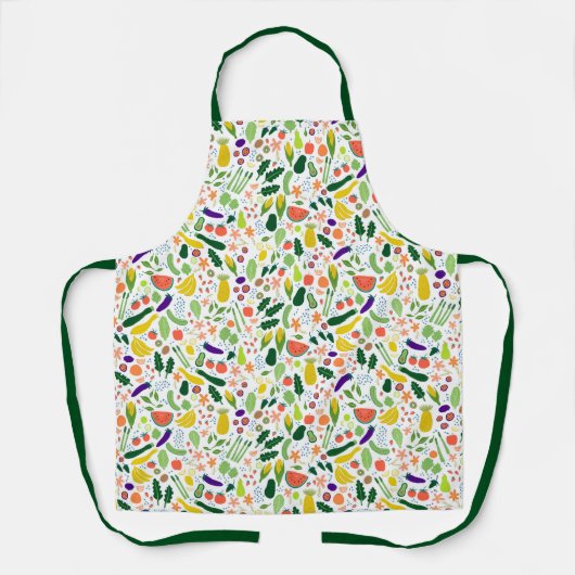 Fruits and Veggies Fun Unique Healthy Chef Schort (Voorkant)