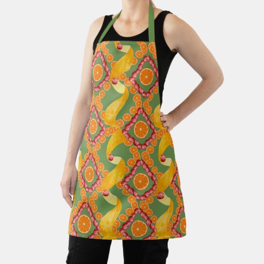 Fruits and zest green apron schort (Insitu)