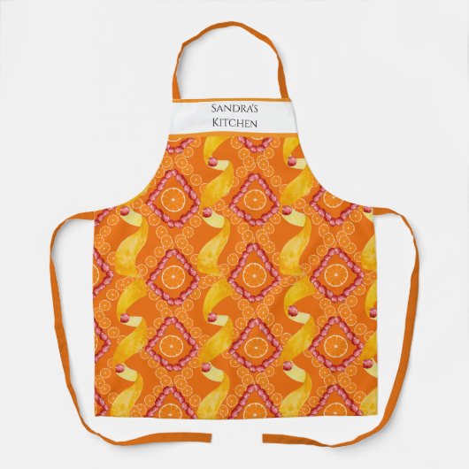 Fruits and Zest Orange Personalized Schort (Voorkant)