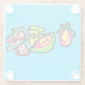 Fruits art fun  glazen onderzetter (Achterkant)