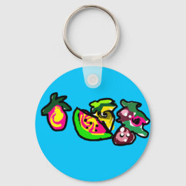 Fruits art fun sleutelhanger
