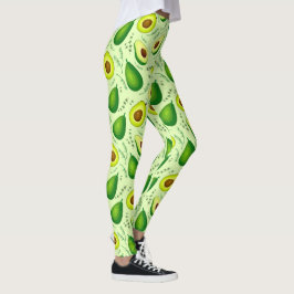 Fruits Background Avocado Pattern Leggings