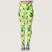 Fruits Background Avocado Pattern Leggings (Voorkant)