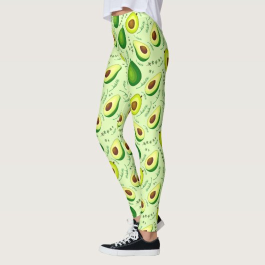 Fruits Background Avocado Pattern Leggings (Links)