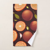 Fruits Bruin Sinaasappel Kleurrijk Patroon Bad Handdoek (Handdoek)