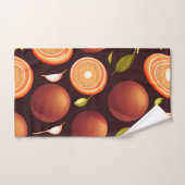 Fruits Bruin Sinaasappel Kleurrijk Patroon Bad Handdoek (Handdoek)