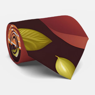 Fruits Bruin Sinaasappel Kleurrijk Patroon Stropdas