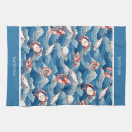 Fruits de Mer gepersonaliseerd Theedoek