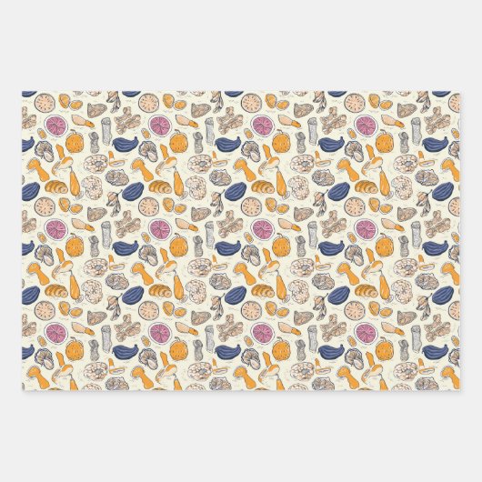 Fruits en groenten Food Pattern Inpakpapier Vel (Voorkant 3)