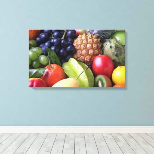 Fruits en Veggies Canvas Afdruk (Insitu (Houten vloer))