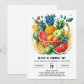 Fruits Fiesta Boho Verjaardag Kaart (Voorkant / Achterkant)